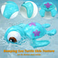 DUCKBOXX XX Wind-up Swimming Sea Turtles Bath Toy, No Battery Mold-Free Anti-Rust Interactive Montessori Toy for Kids 18M+ (Blue