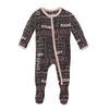 Kickee Print Footie With Zipper, Fitted Long Sleeve Pajamas, Ultra Soft Everyday One-Piece Loungewear, Baby And Kid (Zebra Gymna