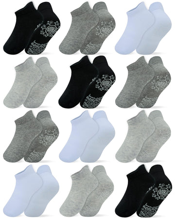 Rative Ankle Anti Slip Non Skid Cotton Socks With Grips Grippers For0-6 Month Babies Baby Infant Boy Boys Girl Girls (0-6 Months