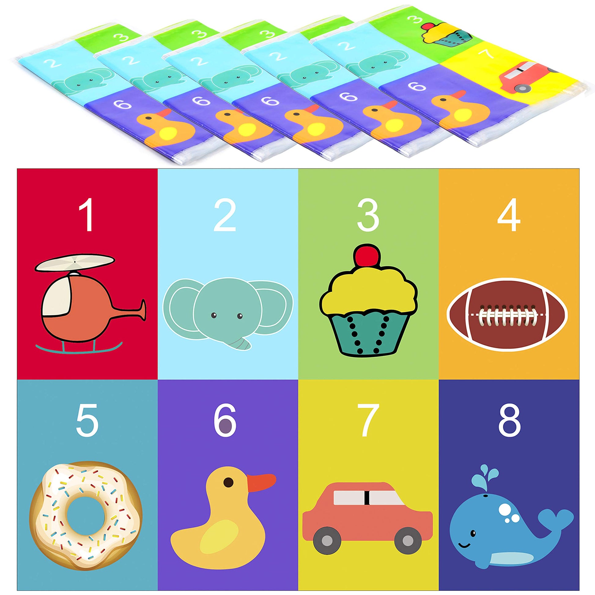 Youngever 80 Disposable Placemats Table Topper, Extra Sticky (4 Sides) Adhesive Peel And Stick Strip Disposable Mats For Kids To