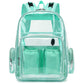 Yusudan Clear Diaper Bag Backpack for Baby Girls Boys, Mom Nappy Changing Bags for Women (Mint Green)