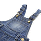 Kidscool Space Baby & Little Girls/Boys Big Bib Pocket Stone Washed Ripped Denim Overalls,Blue,6-12 Months