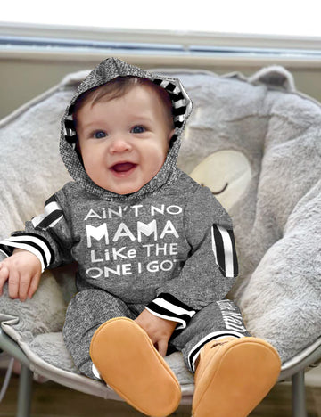 Fommy Premature Baby Boy Clothes Preemie Clothes Boys Outfits Letter Print Hoodies+Little Man Stripe Long Pants Outfit 2Pcs Outf