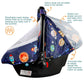 Swesen Car Seat Covers For Babies, Carseat Cover Boy With Zipper, Cozy Sun & Summer Cover, Infant Car Seat Canopy, Carseat Priva