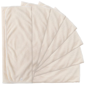 7 Pack Cloth Diaper Prefold Inserts with Snap - 2-4-2 Layers - Reusable and Absorbent - 13 x 15 Perfect for Any Diaper - Noras 