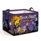 Clastyle Halloween Pumpkin Storage Basket Kid Book Spooky Gift Basket Empty Purple Trick or Treat Candy Bucket Outdoor Boo Bin B