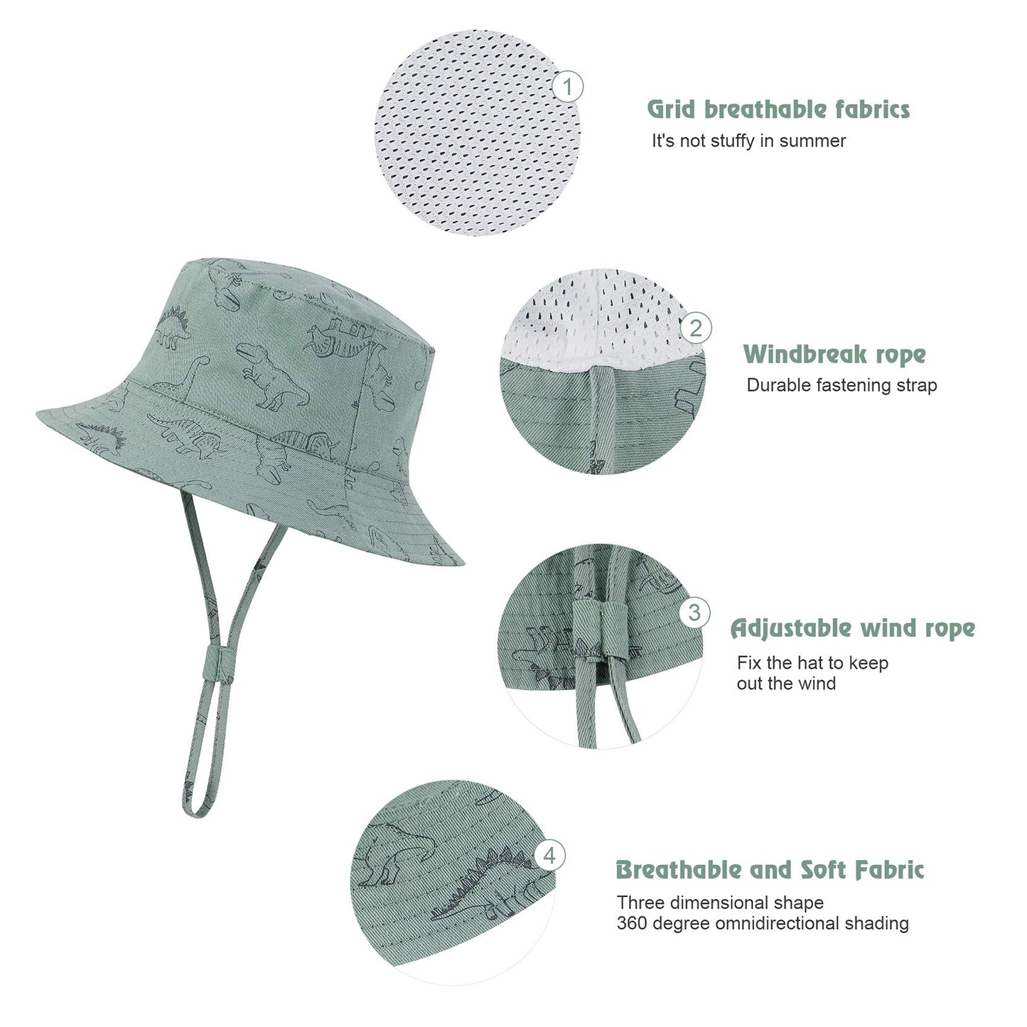 Durio Baby Bucket Sun Hat Toddler Sun Hats Summer Beach Hat Upf 50+ Sun Protection Bucket Hats For Kids Infant Baby Boy Girl Gif