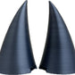2X Demon Horns For Headset/Cosplay - Made In Usa - 20 Colors (Dual Black/Silver)