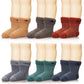Eocom 6 Pairs Children'S Winter Thick Warm Wool Socks Soft Kids Socks Random Color (1-3 Years, Stripe)