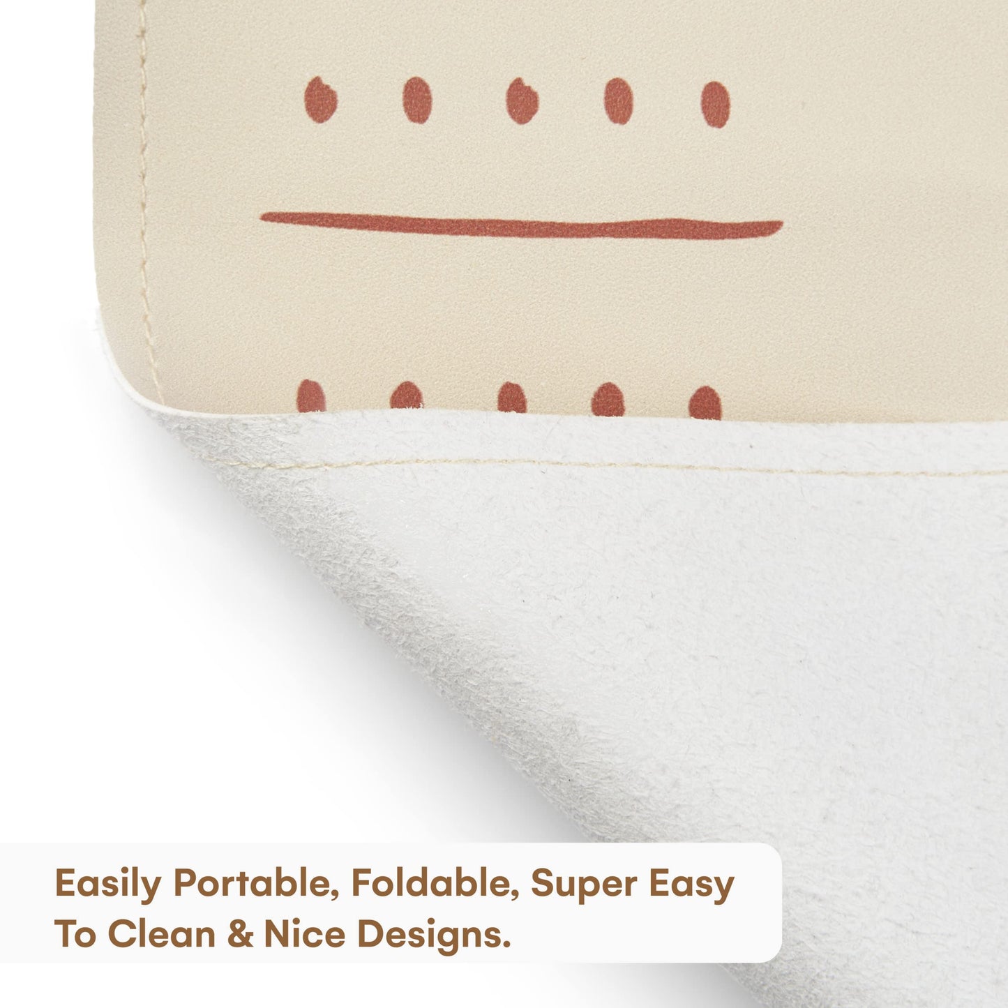 CHILDLIKE BEHAVIOR Vegan Leather Baby Changing Pad- Wipeable Portable changing Pad for Babies- Perfect for Travel-Foldable and W