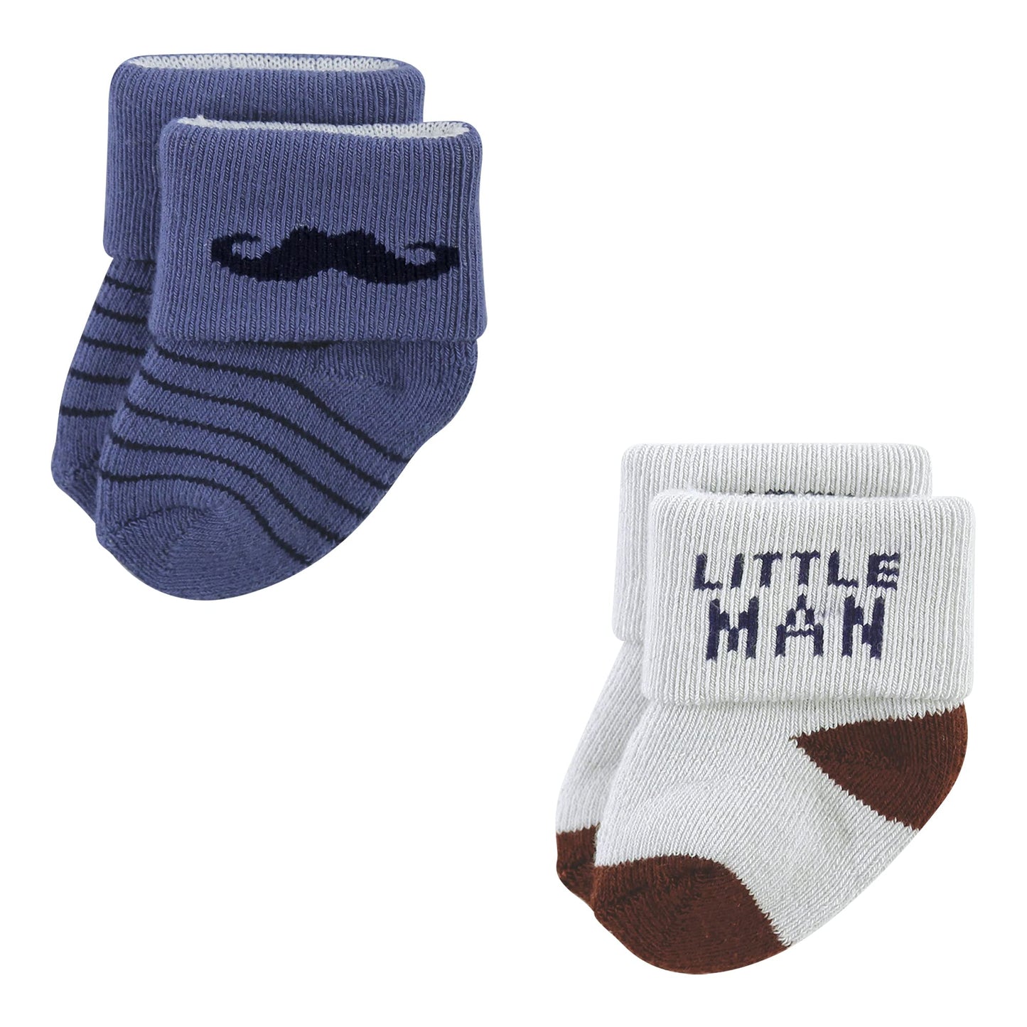 Hudson Baby Unisex Baby Cotton Rich Newborn And Terry Socks, Gentleman, 6-12 Months
