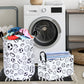 Kunro Large Sized Round Storage Basket Waterproof Coating Organizer Bin Laundry Hamper For Nursery Clothes Toys (Sports Ball)