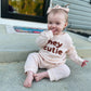 Toddler Baby Girl Boy Fall Winter Waffle Outfit Set Letter Printed Long Sleeve Sweatshirt Tops + Pants (Apricot, 3-6 Months)