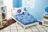 Everyday Kids Toddler Fitted Sheet And Pillowcase Set - Outer Space Adventures - Soft Breathable Microfiber Toddler Sheet Set