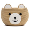Cherrynow Cotton Rope Basket Baby Gift Basket For Newborn, Empty Gift Basket With Handles, Medium Animal Basket For Toy Clothes
