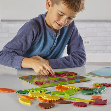 hand2mind Sensory Leaves Math Activity Set, Pattern Play, Shape Puzzle, Pattern Blocks Cards, Math Counters, Sorting Toy, Shapes