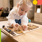 deMoca Montessori Busy Board for Toddlers, Wooden Sensory Toy - Toddler Preschool Learning Activities for Fine Motor Skills Trav