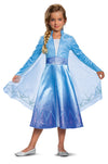 Disguise Disney Elsa Frozen 2 Deluxe Girls' Halloween Costume Blue, Small (4-6)
