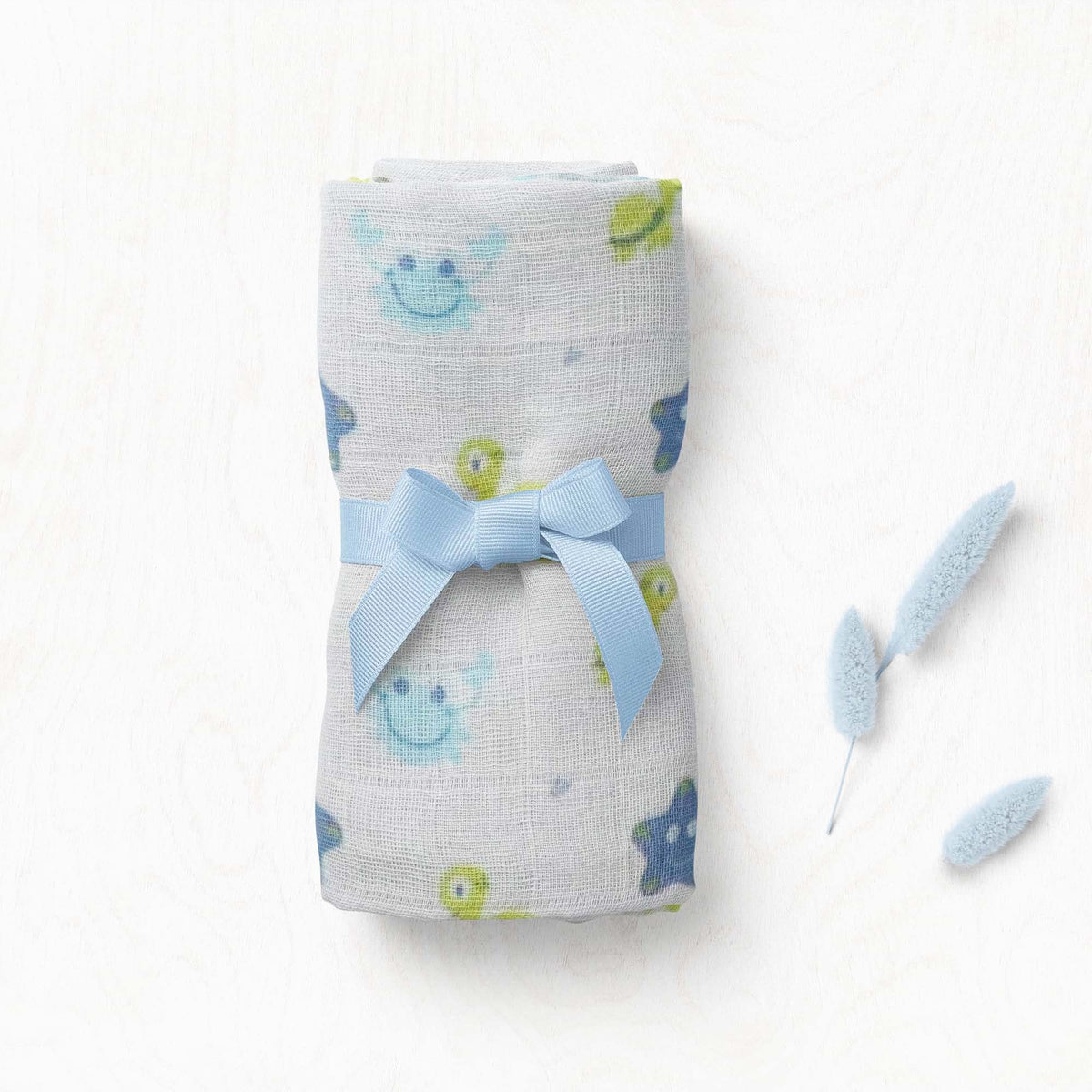 Kradyl Kroft 100% Cotton Muslin Baby Swaddle (InSea)