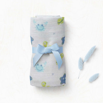 Kradyl Kroft 100% Cotton Muslin Baby Swaddle (InSea)