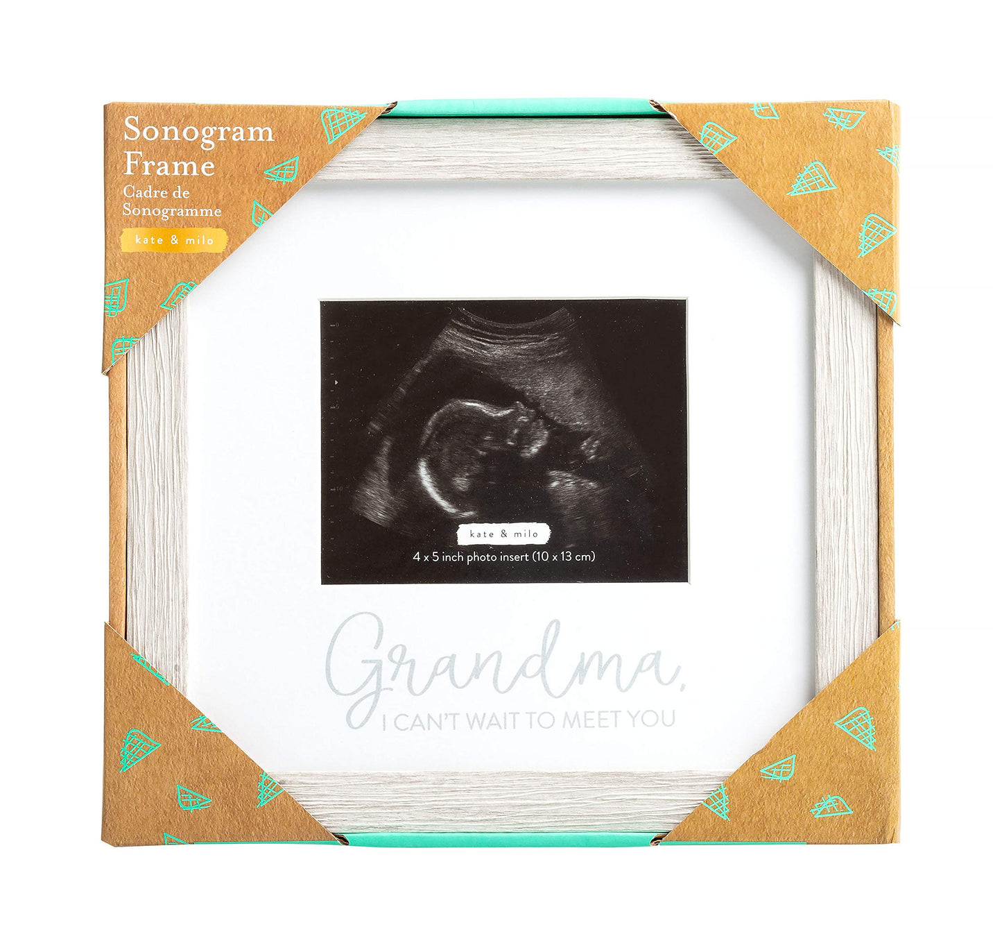 Kate & Milo Rustic Grandma Sonogram Picture Frame, Pregnancy Announcement, Ultrasound Baby Photo Frame, Gender-Neutral Baby Keep