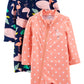 Simple Joys By Carter'S Toddler Girls' 1-Piece Zip Rashguards, Pack Of 2, Sea Friends/Dots, 2T