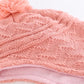 Connectyle Toddler Infant Baby Knit Beanies Cap Earflap Knit Kids Hat Fleece Warm Winter Hat S Pink