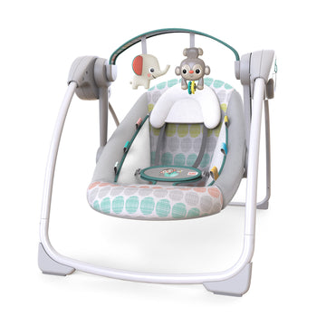 Bright Startsaportable Automatica6-Speedababy Swingawithaadaptable Speed,Ataggies, Music,Aremovable -Toy Bar, 0-9 Months 6-20 Lb