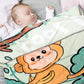 MOM CARE Fleece Winter Blanket for Newborn Baby Soft Warm Fluffy Single Layered Pack of 1 Green 02years