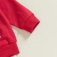 Adobabirl Toddler Baby Boy Valentines Day Outfit Letter Print Crewneck Sweatshirt And Pants Set Fall Winter Spring Clothes (Snac