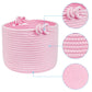 Abenkle Small Woven Basket, Cotton Rope Shelf Storage Basket, Small Round Basket, Cute Baby Basket, Decorative Round Bin For Nur