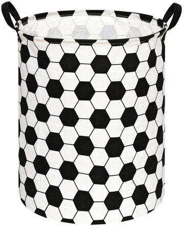 ACMUUNI 19.7 Inch Round Laundry Clothes Hamper Laundry Basket with Handles,Storage Organizer Bins Laundry Gift Basket for Room, 