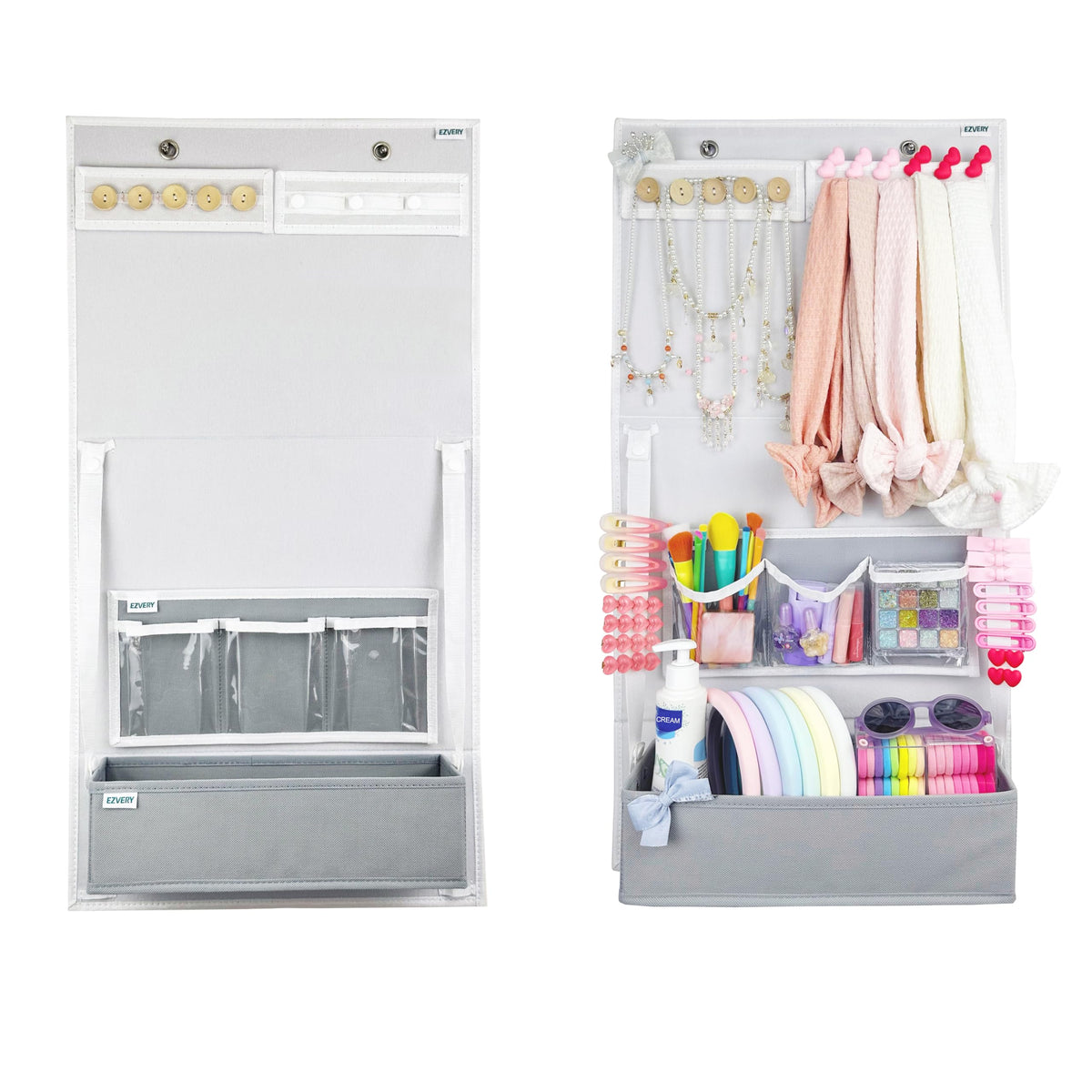 Wall Hanging Organizer for Nursery Bedside Accessories Bow/Headband/Ornaments Nursery Daily Storage DIY Embroidery Board Modular