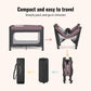 Dream On Me Ezgo Portable Playard In Pink & Black, Compact Easy To Fold And Travel Baby Playard, Breathable Mesh Sides, Carry Ba
