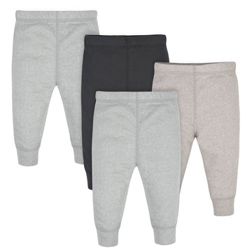 Gerber Baby Boys' Multi-Pack Pants, Gray Heather/Black, 24 Months
