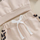 Kupretty Baby Girl Fall Winter Clothes Toddler Outfit Letters Graphic Crewneck Sweatshirts Joggers Pants Set (Khaki, 2-3 Years)