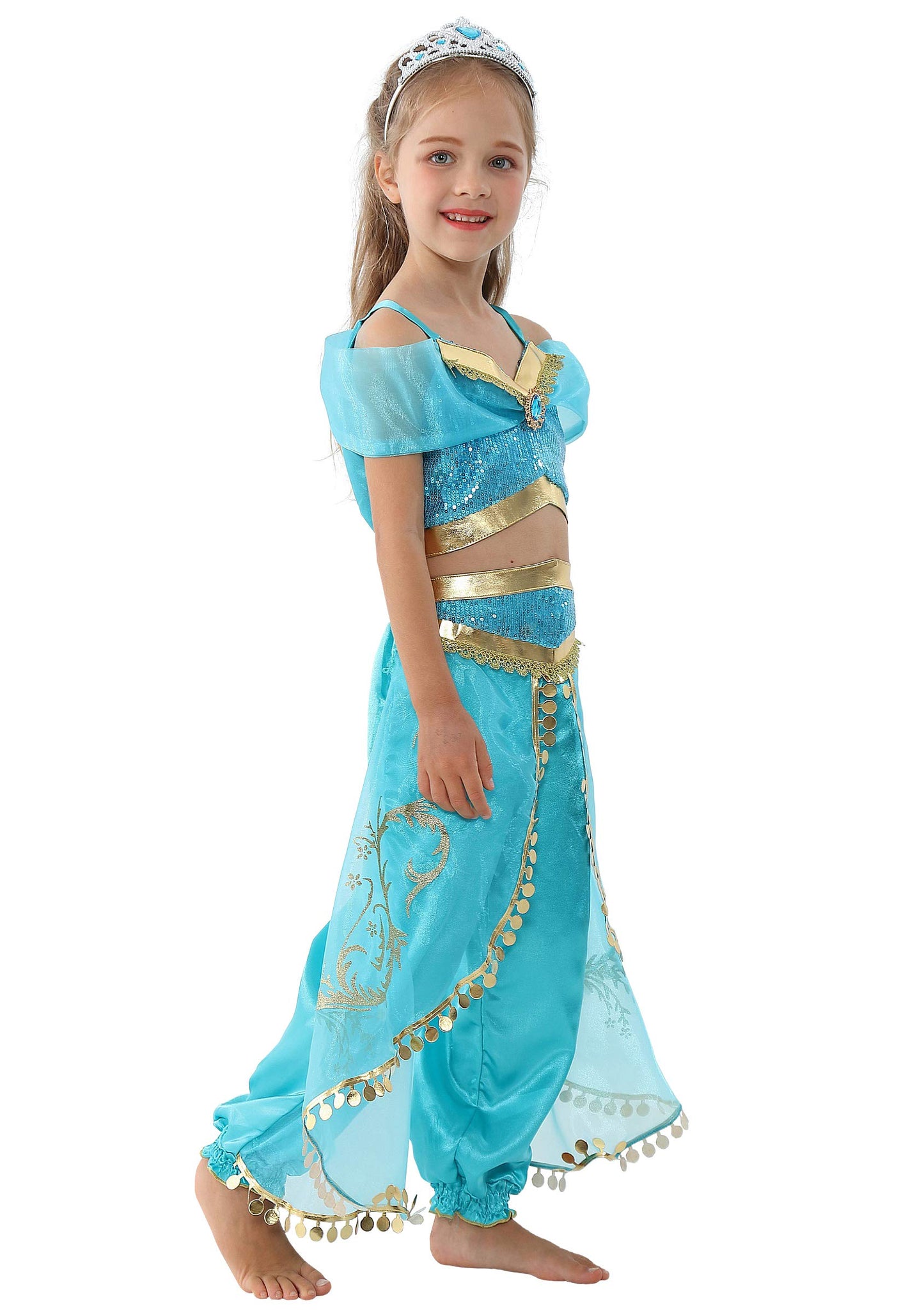 Dressy Daisy Girls Princess Dress Up With Headband Costumes Halloween Party Fancy Dress Size 6, Style A