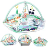 Dearlomum 4-In-1 Tummy Time Mat,Baby Activity Play Mat,Newborn Play Baby Mats For Floor With 6 Infant Learning Sensory Baby Toys