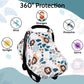Swesen Car Seat Covers For Babies, Lion Baby Car Seat Cover With Zipper Mesh, Carseat Cover Boy, Stretchy Infant Carseat Canopy,