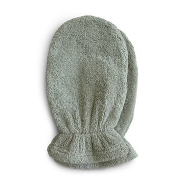 Mushie Baby Bath Mitt | Organic Cotton | Pack Of 2 (Moss)