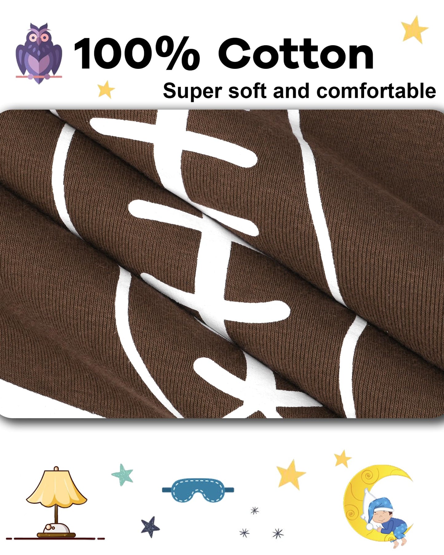 Daughter Queen Boys Pajamas 18-24 Months Summer Pjs Football Pj Sets Baby Toddler 100% Cotton Short Sleeve Jammies Sports Sleepw