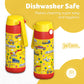 Jarlsona Kids Water Bottle - Mali - Insulated Stainless Steel Water Bottle With Chug Lid - Thermos - Girlsboys (Vehicles Mosaic,