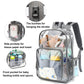 Yusudan Clear Diaper Bag Backpack For Baby Girls Boys, Mom Nappy Bags For Women (Grey)