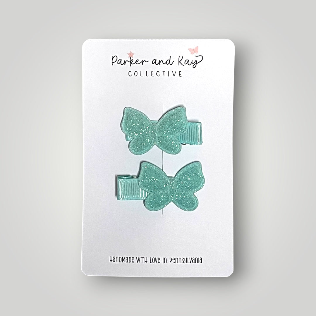 Sparkling Butterfly Clips