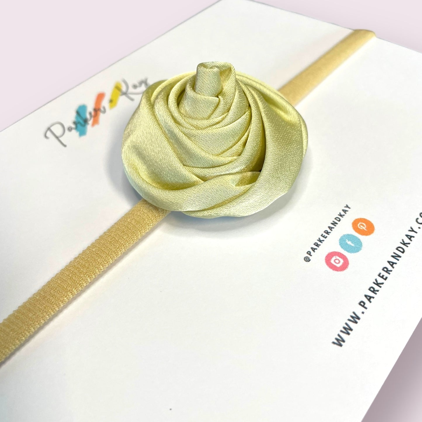 Satin Rose Baby Headband