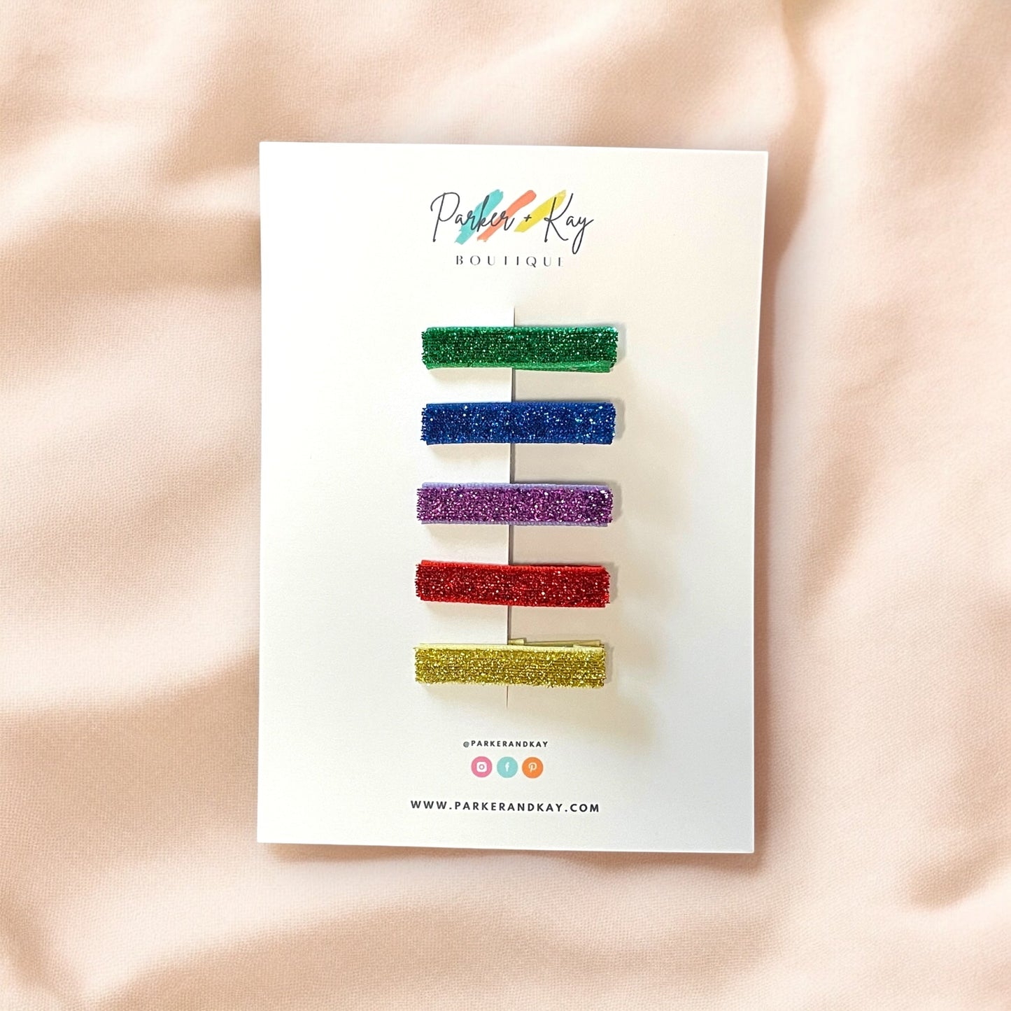 Tinsel Hair Clips Variety Set