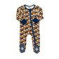 Navy and Orange Camo Romper