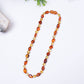 Cross-border Hot Sale Natural Amber Baby Necklace Baltic Children Fire Gold Perer Necklace Jewelry