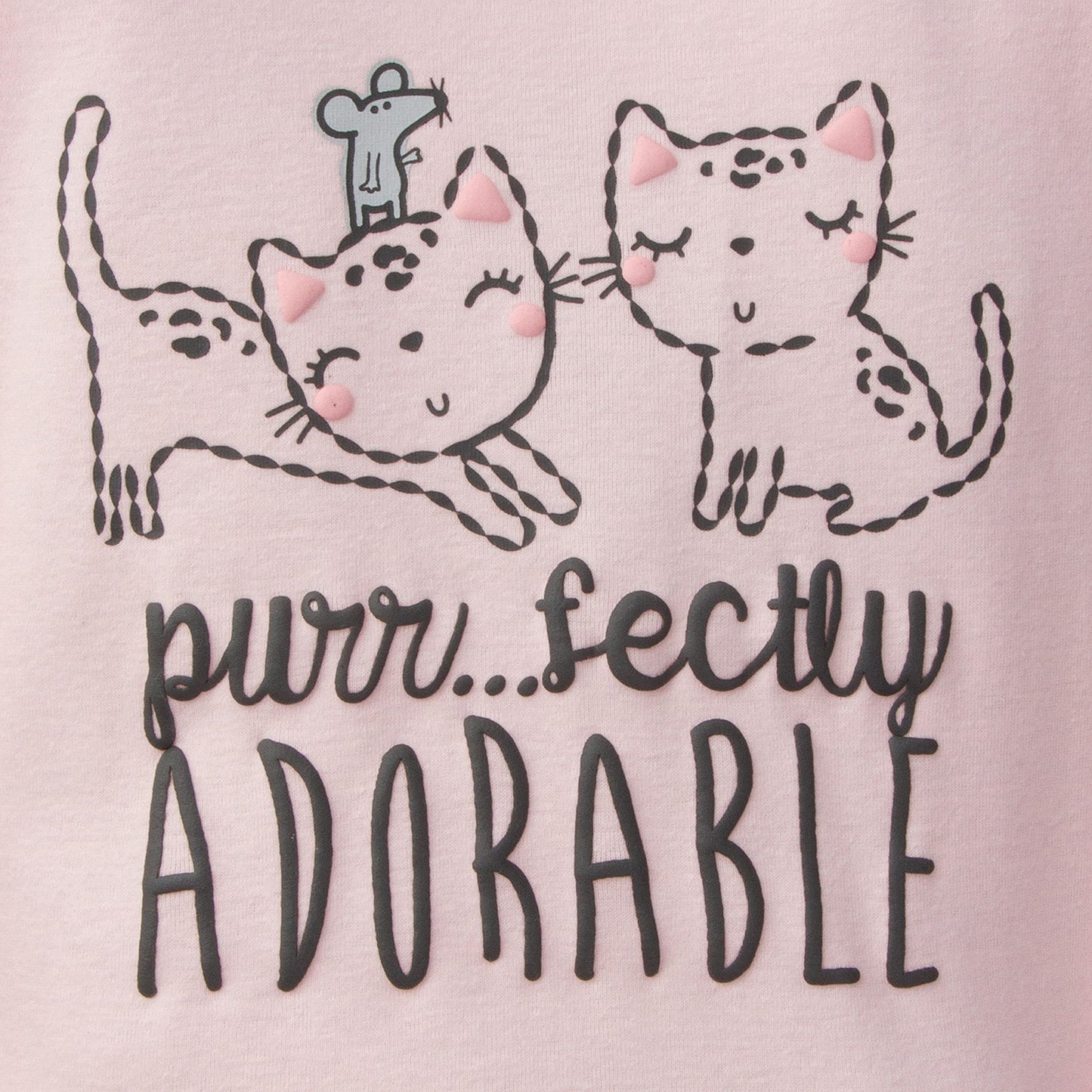 Gerberbaby Girlstoddler Snug Fit 4-Piece Pajama Setpink Kitty Leopard4T