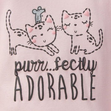 Gerberbaby Girlstoddler Snug Fit 4-Piece Pajama Setpink Kitty Leopard4T